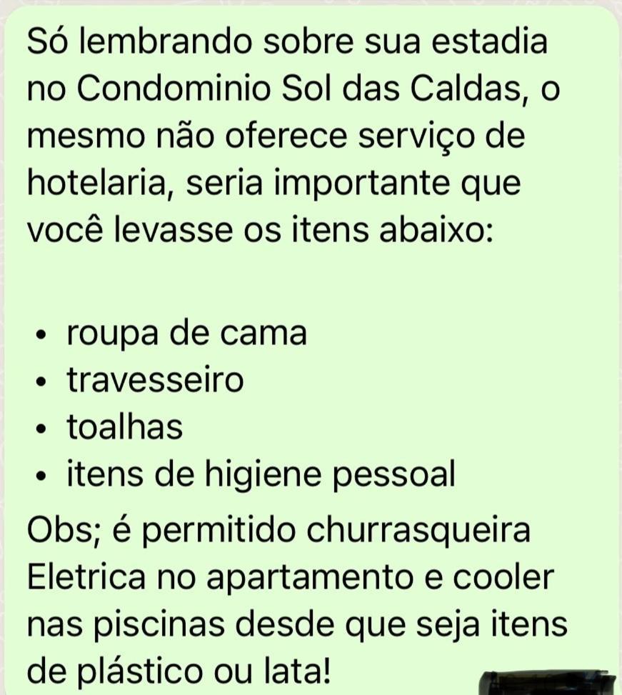 Caldas Novas-cond Sol Caldas Apartamento